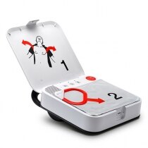 Provides clear voice prompts to help guide the rescuer throughout CPR and defibrillation treatment